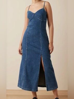 American Eagle Outfitters Blue Denim Dress